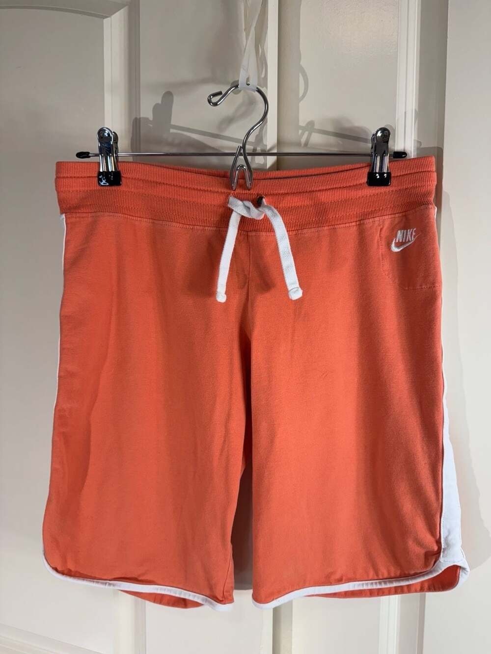 Nike Sportswear Cotton Spandex Drawstring Athletic Shorts with Side Piping Small
